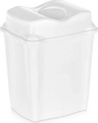 Műanyag szemetes billenő fedéllel, 9 l, fehér