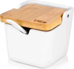 Kerámia cukortartó 250 ml bambusz fedéllel és kanállal