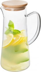 Üvegkancsó bambusz fedővel 1,35 l