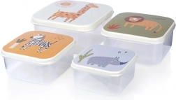 Gyermek ételtároló dobozok 4 db – állatos motívumok
