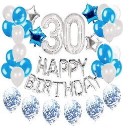Luficsomag 30. születésnapra - ezüst - kék