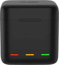 Telesin 3 férőhelyes töltő és tok GOPRO HERO 12/11/10/9 akkumulátorokhoz