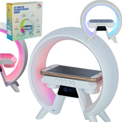 RGB lámpa vezeték nélküli töltővel és rádióval