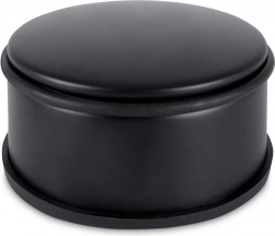 Fém ajtóütköző, fekete, 11,5 cm