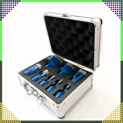 Greszhez és csempéhez való gyémánt koronafúró készlet 6–68 mm alumínium kofferben