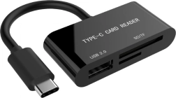 USB-C SDXC/kombó/kártyaolvasó/fekete