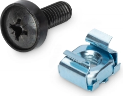 M6 szerelőkészlet 10" és 19" rackhez, 50 db, fekete – DIGITUS