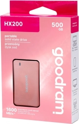 Stílusos SSD lemez 500GB USB-C rózsa arany 1500/900 MB/s