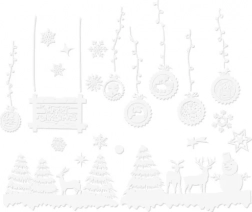 Karácsonyi PVC ablakmatricák – könnyen eltávolítható üvegdekorációk