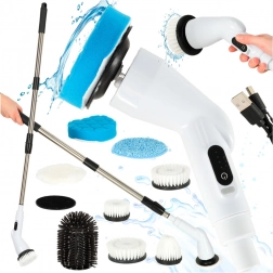 Elektromos forgó felmosó és tisztítókefe 9 fejjel