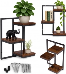 Fali függő virágtartó polc 3 szint loft MODERNHOME