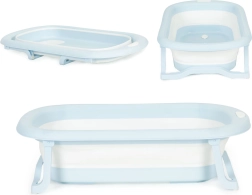 Gyermek összecsukható utazó fürdőkád leeresztővel, szürke