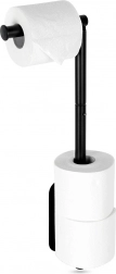 Fali rozsdamentes acél WC‑papír tartó, fekete, 46,5 cm