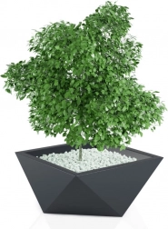 Design virágtartó MONUMO Vendetta 30 cm, antracit