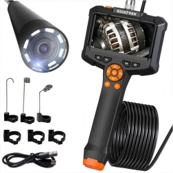 BIGSTREN ellenőrző kamera 5 m IP67 kijelzővel, Full HD és 8 LED