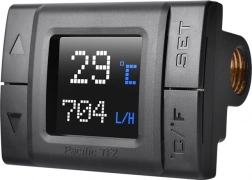 Digitális TF2 vízhűtéses átfolyás- és hőmérsékletmérő LCD-vel és RGB-vel