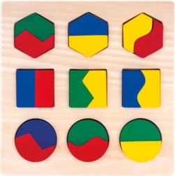 Bino fa puzzle – geometrikus formák