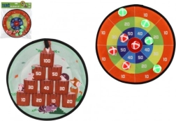 Kétszínű tépőzáras céltábla labdákkal 34 cm