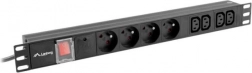 Rack PDU sín 1U 16A 4 db 230 V aljzattal és 4× IEC C13, 2 m – LANBERG