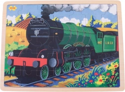 Fa puzzle, történelmi vonat Flying Scotsman