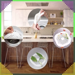 Szilikon lefolyószűrő mosogatóba, kádba és mosdóba – fehér dugulásgátló szűrő