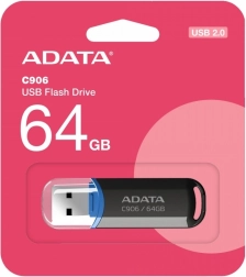 ADATA C906 64 GB USB 2.0 USB flash meghajtó, fekete