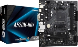 ASRock A520M-HDV microATX AM4 alaplap HDMI/DVI/VGA és M.2 csatlakozóval