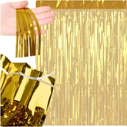 Dekoratív öntapadós arany bojtfüggöny 100 × 200 cm RUHHY