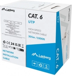 LAN UTP kategória 6 kábel, 305m CCA, szürke, Fluke Passed