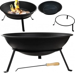 Kerti tűzrakó hely grilllel 55 cm