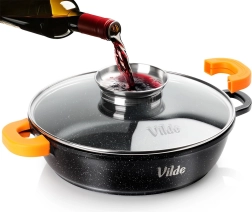 Mély gránit serpenyő üvegfedővel TERRUNA AROMA 28 cm, 3,3 l