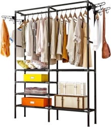 Dupla RUHHY loft ruhatartó polcos állvány