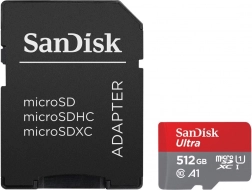 SanDisk Ultra microSDXC 512GB 150MB/s A1 adapterrel