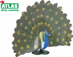 Kézzel festett páva figura 12 cm