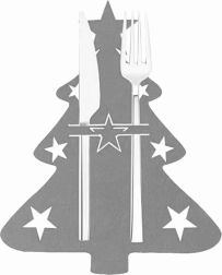 BQ86B EVŐESZKÖZTARTÓ ZSEB 6 DB KARÁCSONYFA SZÜRKE