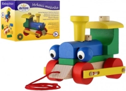 Detoa pislogó húzható fa mozdony