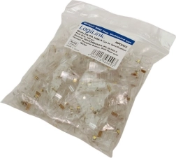 RJ45 CAT5 árnyékolatlan 8P8C csatlakozók – 100 db csomag