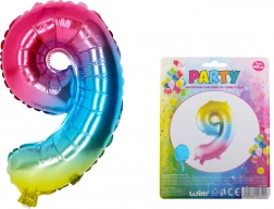 Szivárvány lufi 9-es szám