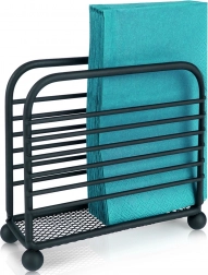 Fekete fém szalvétatartó 11,5 × 10 cm