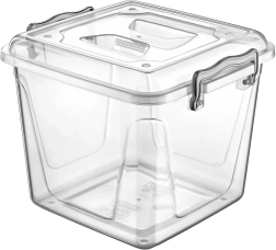 Multi négyzet alakú alacsony tárolódoboz 8,5 l