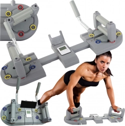 Multifunkciós fekvőtámasz-deszka stopperrel és telefontartóval