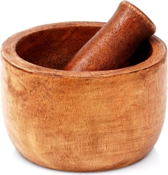 Mangófából készült mozsár törővel