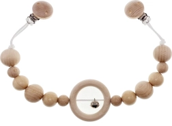 Hess babakocsira akasztható csörgős lánc, natúr, hosszú