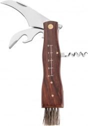 Rozsdamentes acél gombászkés fa markolattal