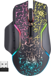 vezeték nélküli gamer egér Defender Oneshot RGB világítással, 3200 DPI