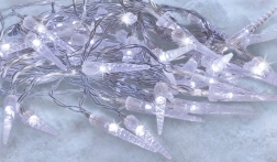 Solight kültéri LED jégcsapfüzér 50 LED-del, időzítővel és 8 funkcióval