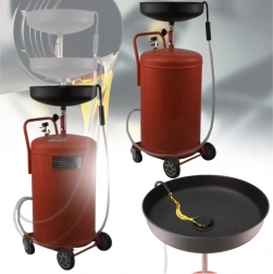 Mobil olajgyűjtő tartály 80 l sűrített levegős ürítéssel, magasságban állítható tölcsérrel