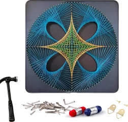 Kreatív string art készlet – geometrikus kör 40 × 40 cm