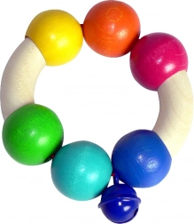 Hess szivárványszínű csörgő csengővel