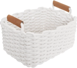 Orion SKANDI fehér pamut tárolókosár 30 × 23 × 20,5 cm